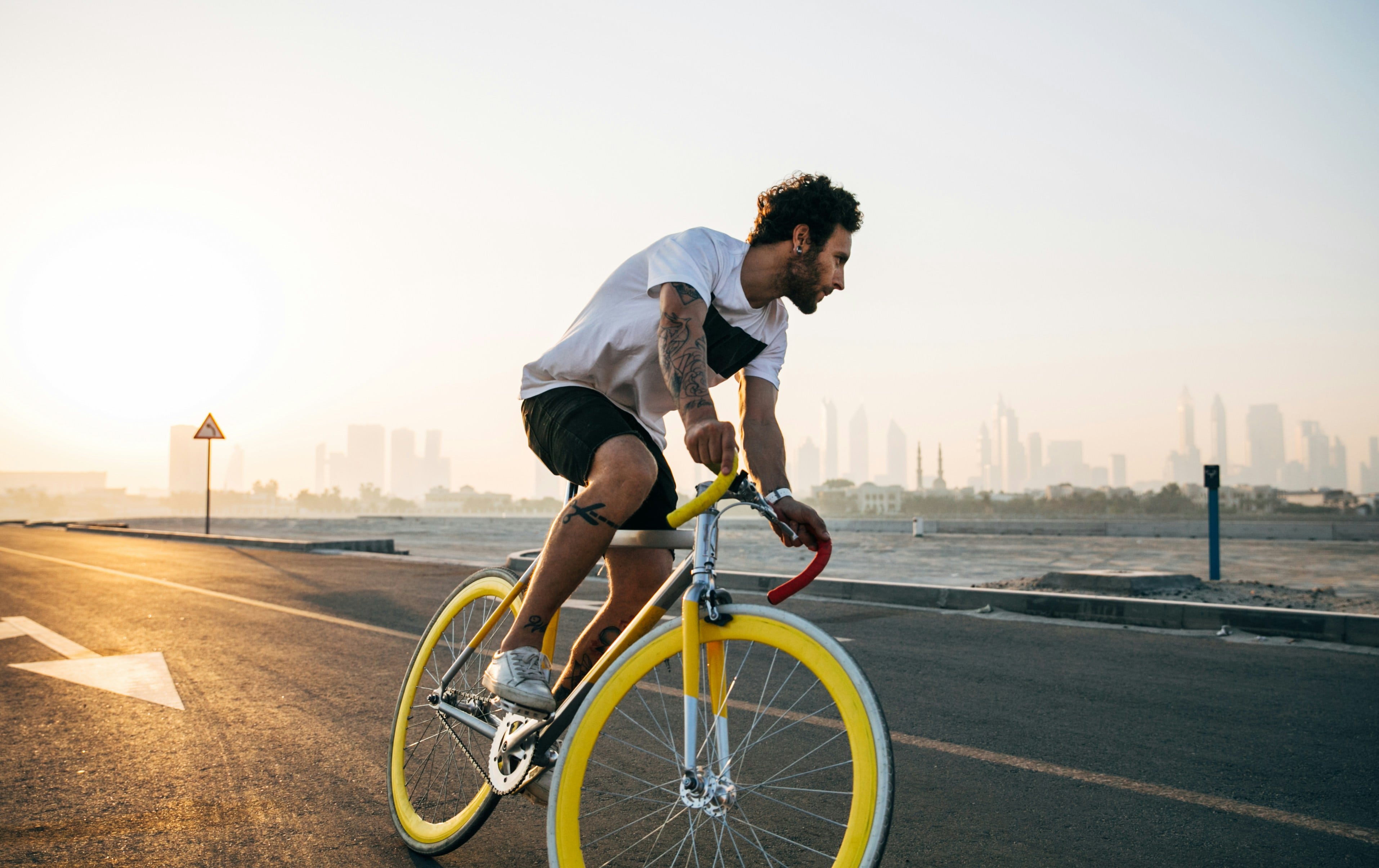 Traxio man op fiets